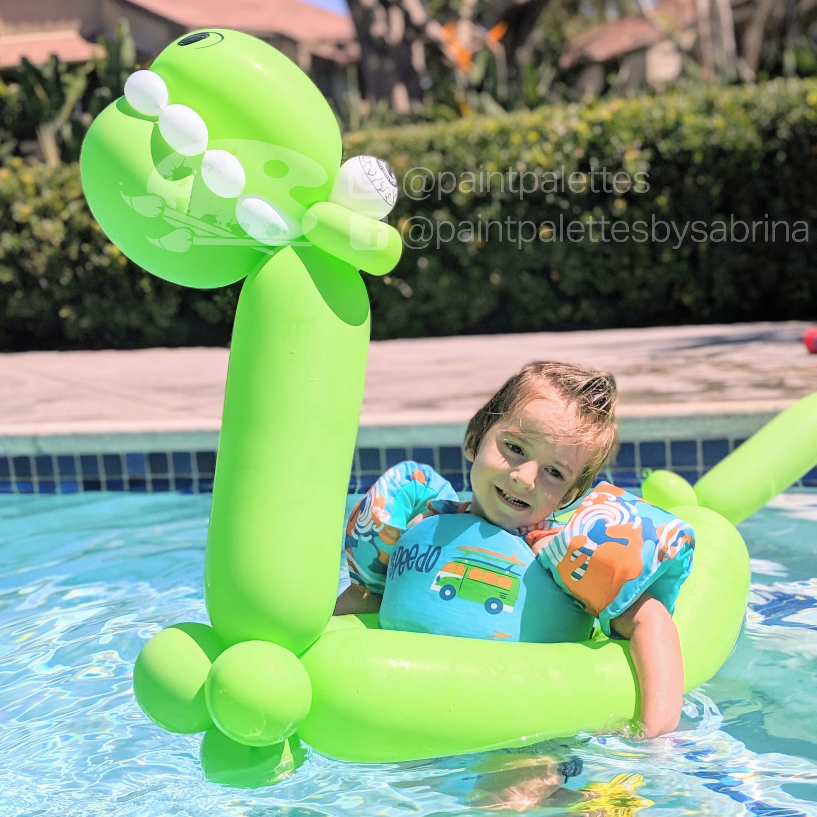 dino pool float